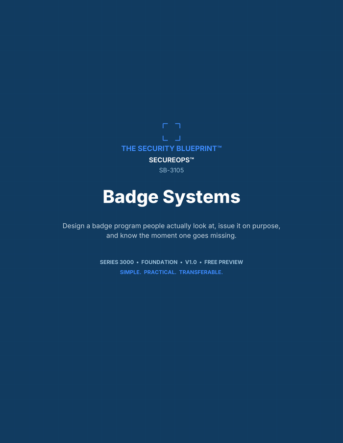 Badge Systems preview PDF — cover page
