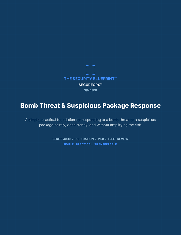 Bomb Threat & Suspicious Package Response preview PDF — cover page