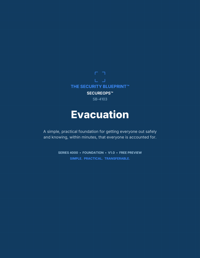 Evacuation preview PDF — cover page