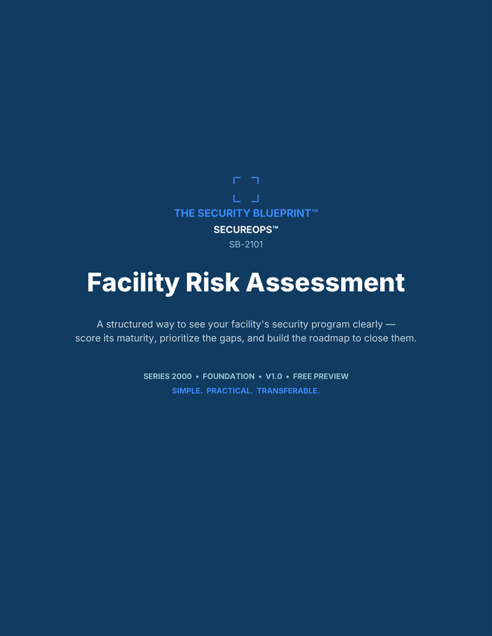 Facility Risk Assessment preview PDF — cover page