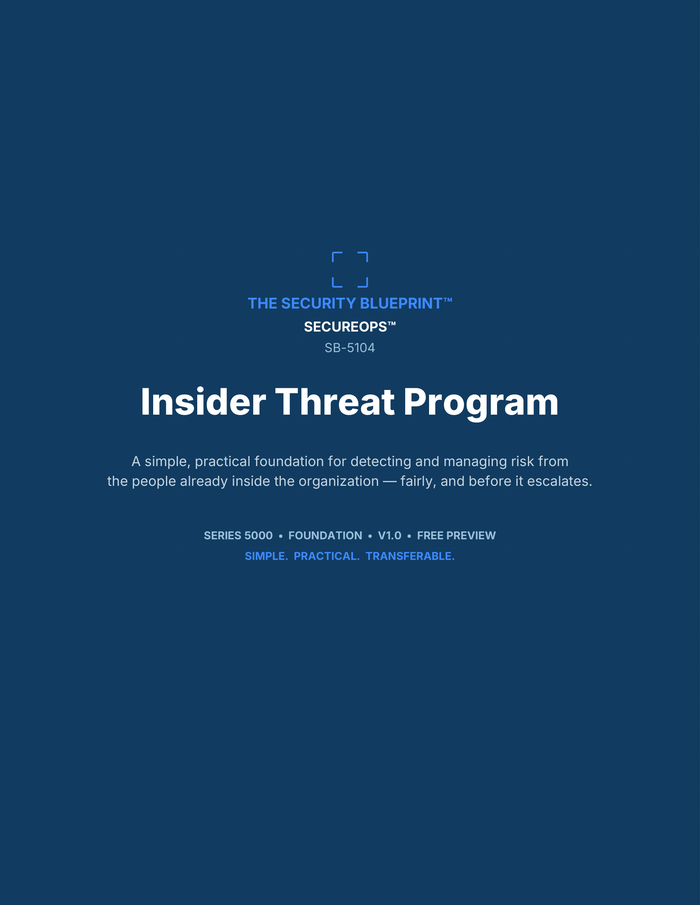 Insider Threat Program preview PDF — cover page