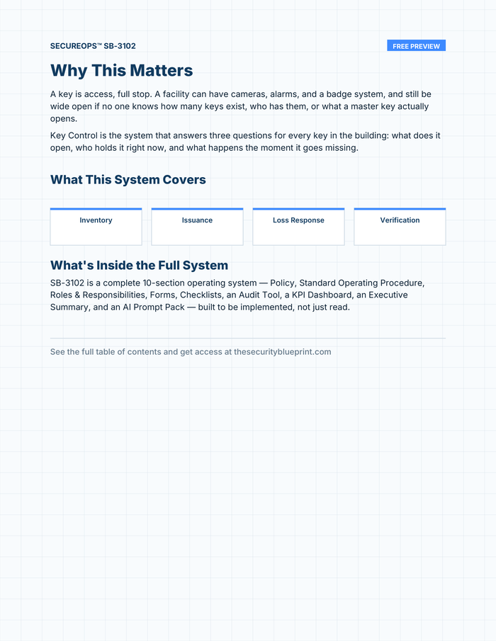 Key Control preview PDF — Overview section