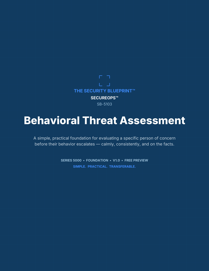 Behavioral Threat Assessment preview PDF — cover page